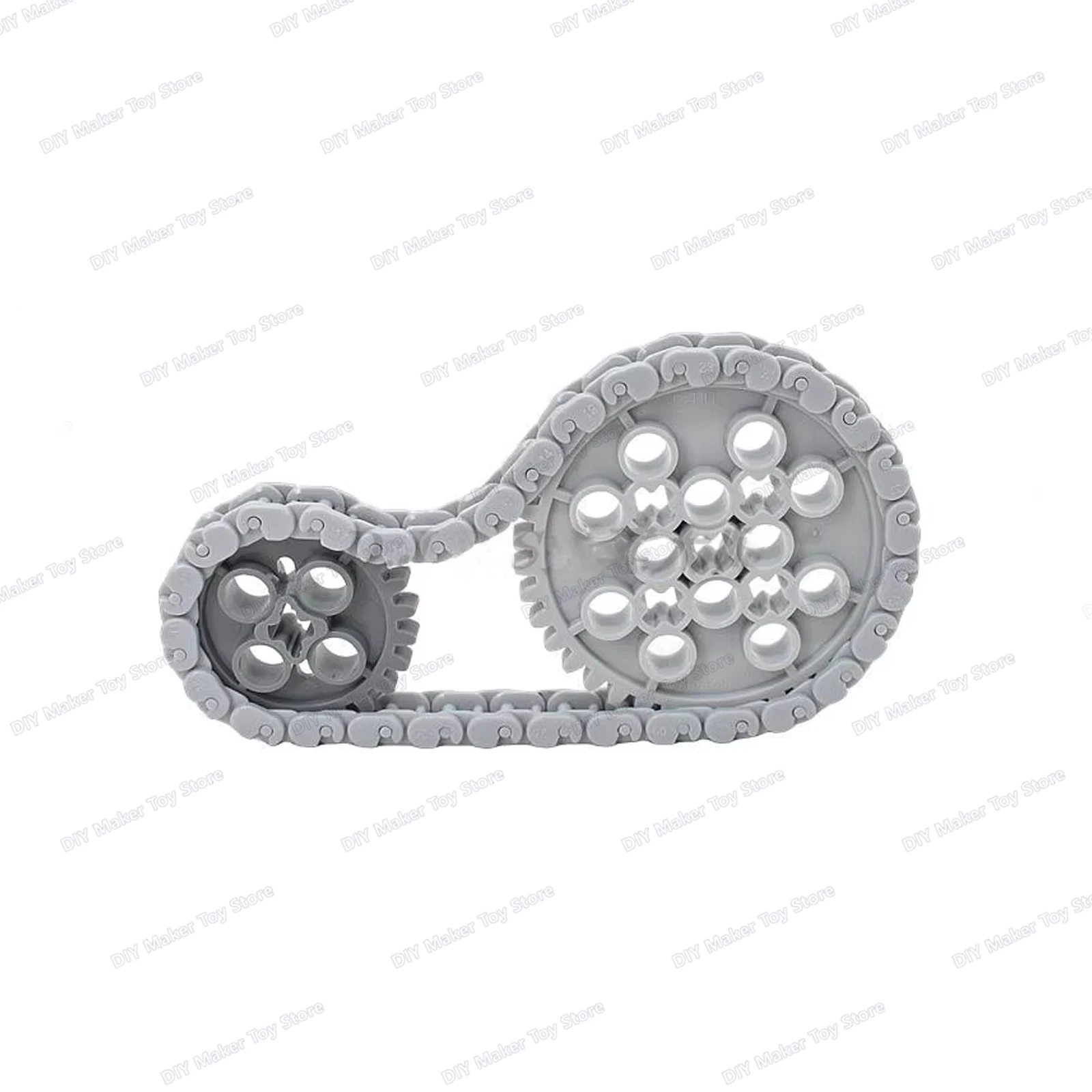 MOC cada Tech Parts Frame Arm Hole Beam Gears Small Chain Mechanical Transmission Set Building Blocks Brick Model Kid Toys Gifts