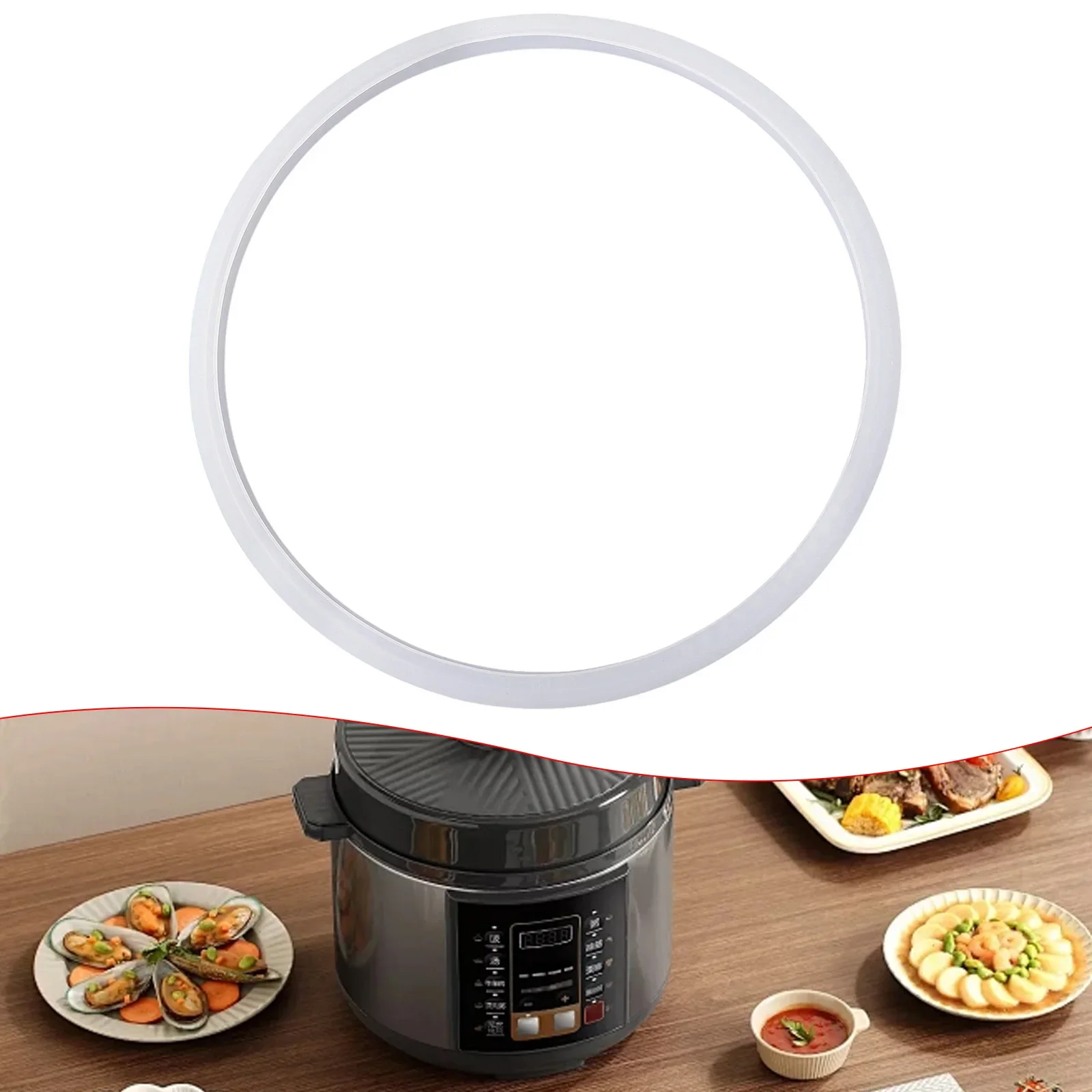 

1pc Home Pressure Cooker Seal Ring Clear Silicone Rubber Gasket 18cm-32cm Replacement Kitchen Tools And Gadgets