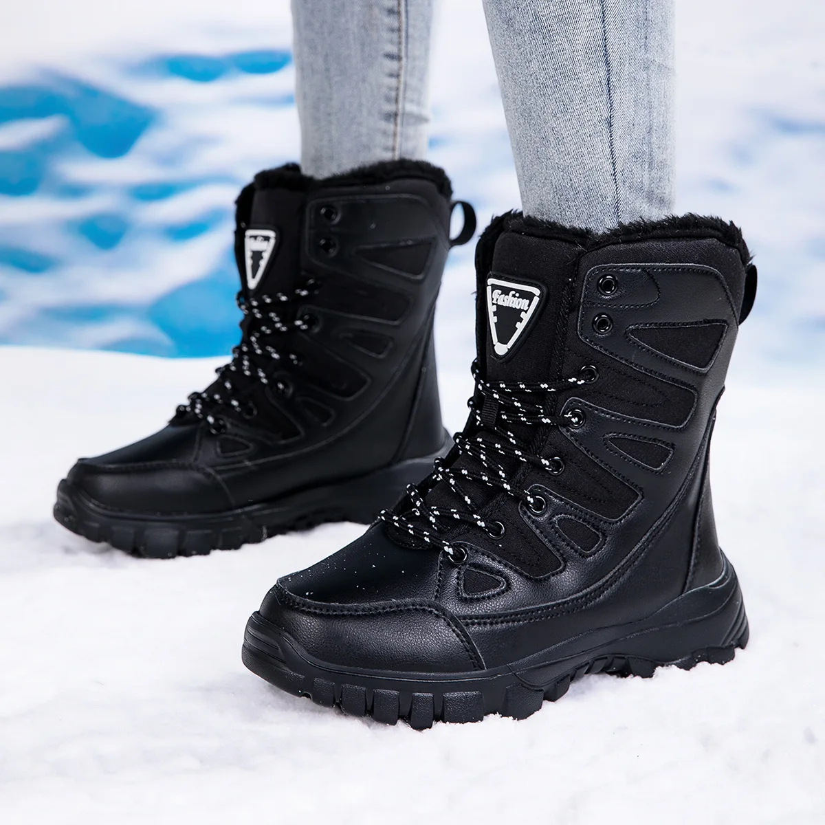 

Женские ботинки, зимняя обувь больших размеров, женская обувь на платформе, плюшевые ботильоны, теплые зимние ботинки, женские ботинки Botas Mujer