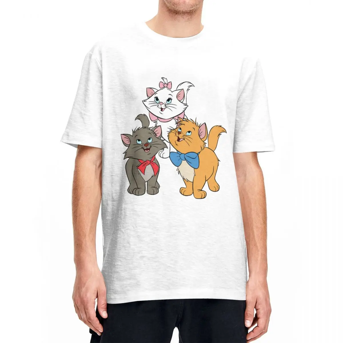 Men Women's Aristocats Marie Berlioz Toulouse Cats T Shirts 100% Cotton Tops Funny Short Sleeve Tee Shirt New Arrival T-Shirts