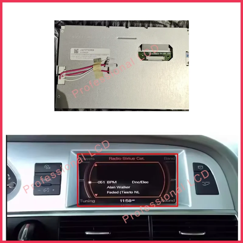 

Original 7 Inch LCD Display Screen For A4 A6 A8 Q7 A4L A6L Q5 Q5 3G MMI High LCD LQ070T5DR06 LQ070T5DR02 LQ070T5DR01