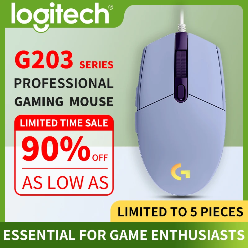Nouvelle souris de jeu filaire Logitech G402 avec suivi à grande vitesse, capteur moteur de jeu et 8 boutons programmables