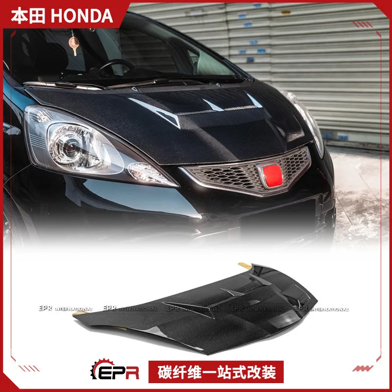 

Подходит для Honda, 2-го поколения Fit JAZZ Fit GE, модификация переднего капота JS из углеродного волокна