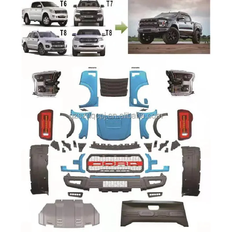 

Factory hot salesBody Kit for everest 2019 Update raptor F150 Bumper Lip Cover Circuit Diffuser Accessories