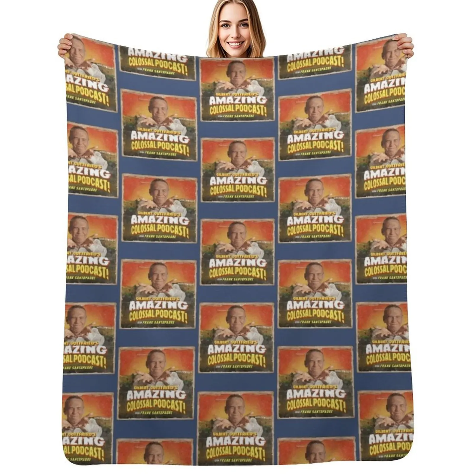 

Gilbert Gottfried podcast Throw Blanket Stylish Decor Blanket Gift for Friends Roommate
