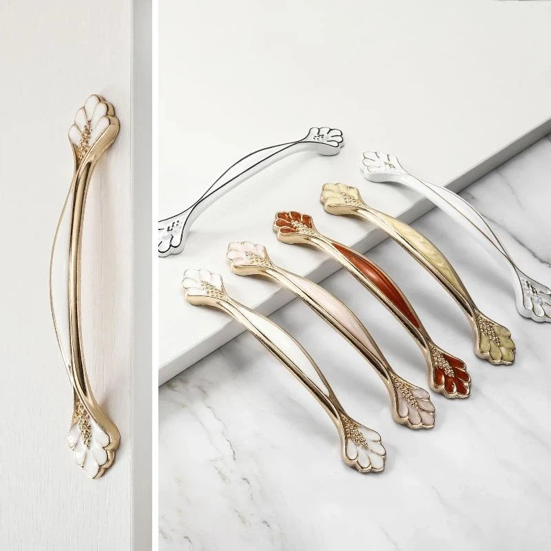 

Retro Antique Cabinet Door Handles Kitchen Cupboard Pulls Cabinet Drawer Knobs Solid Aluminum Alloy Furniture Handle Hardware