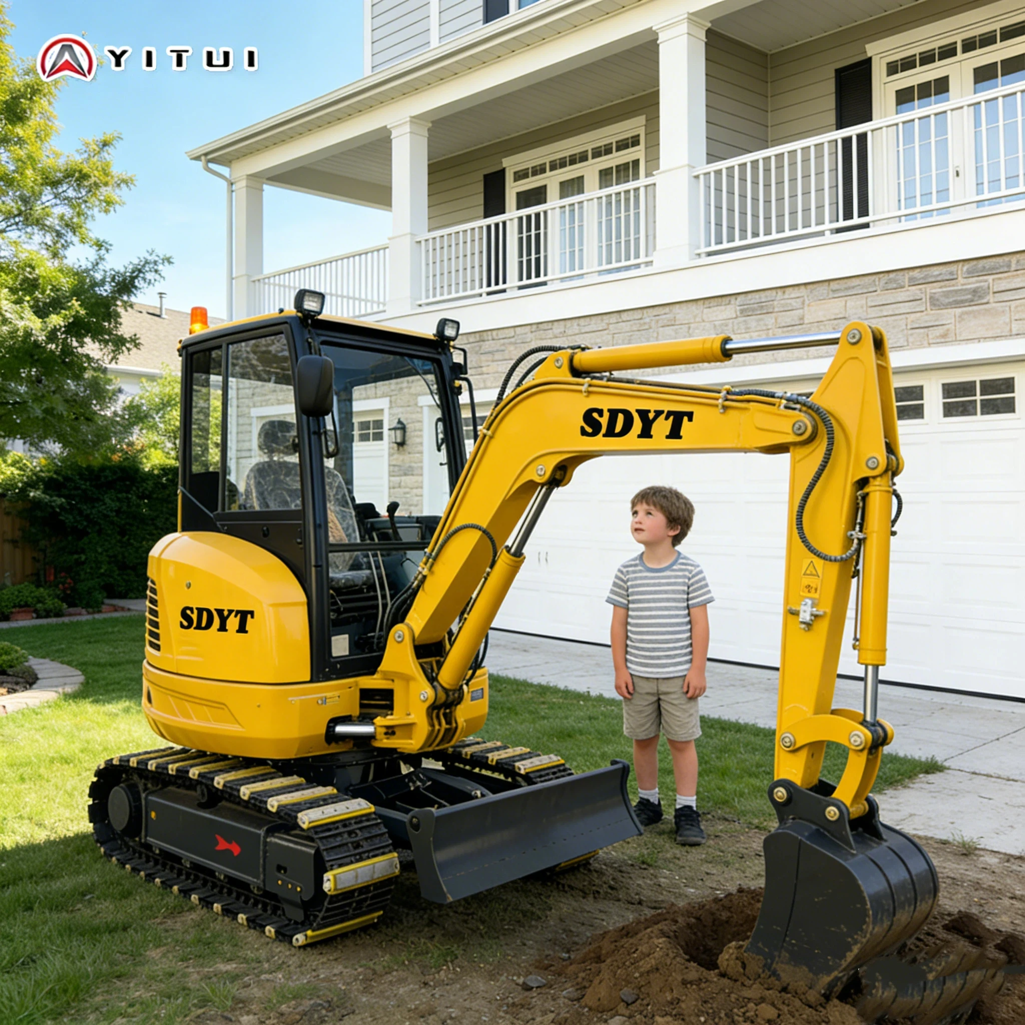 

Mini Excavator Customized Multifunctional Crawler Excavator 6500kg With Attachments (Bucket/Ripper) For Garden Orchard Project