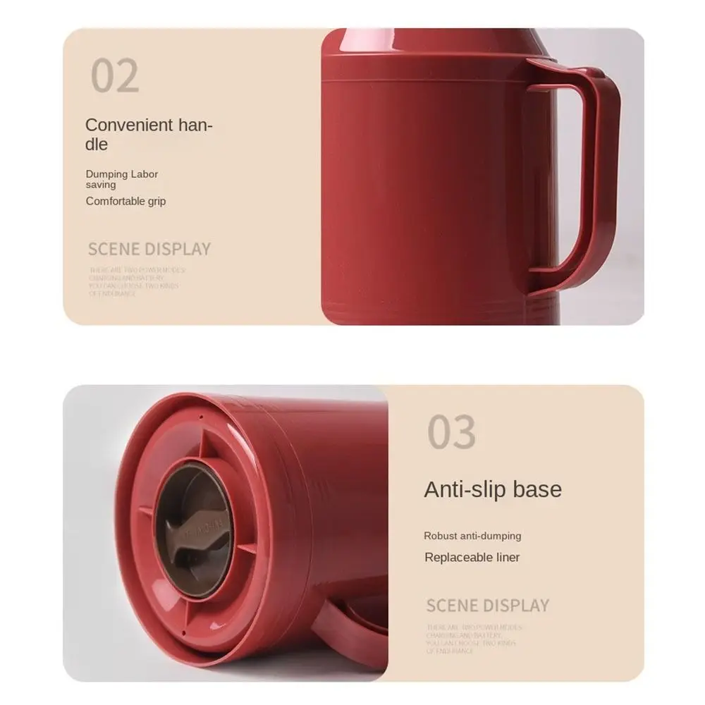 

1L/1.6L Large Capacity Hot Water Kettles Leakproof Keep Warm Insulated Warming Kettle Glass Liner 1L/1.6L Thermos Pot Hot Water