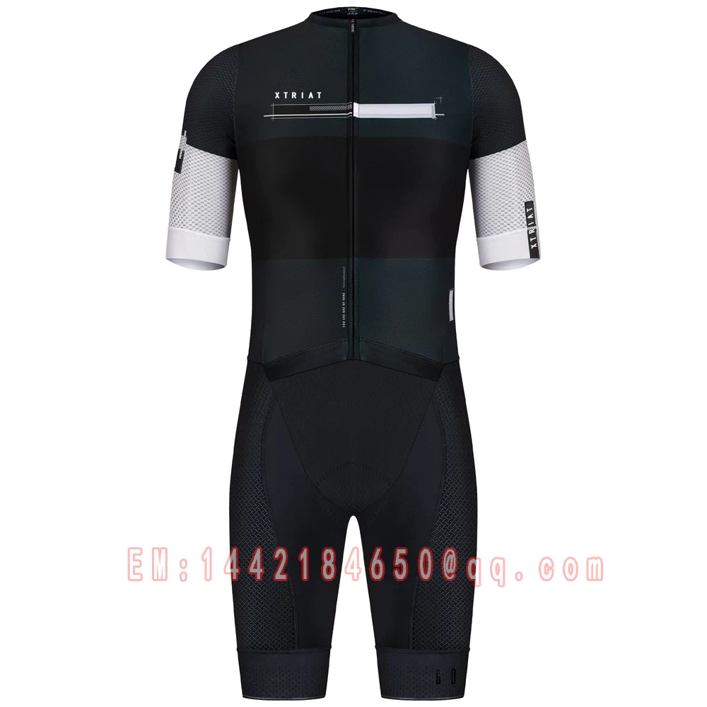 XTRIAT Triathlon Men One Piece Tights Suit Breathable Short Sleeve Jumpsuit Mountain Bodysuit MTB bike Clothing