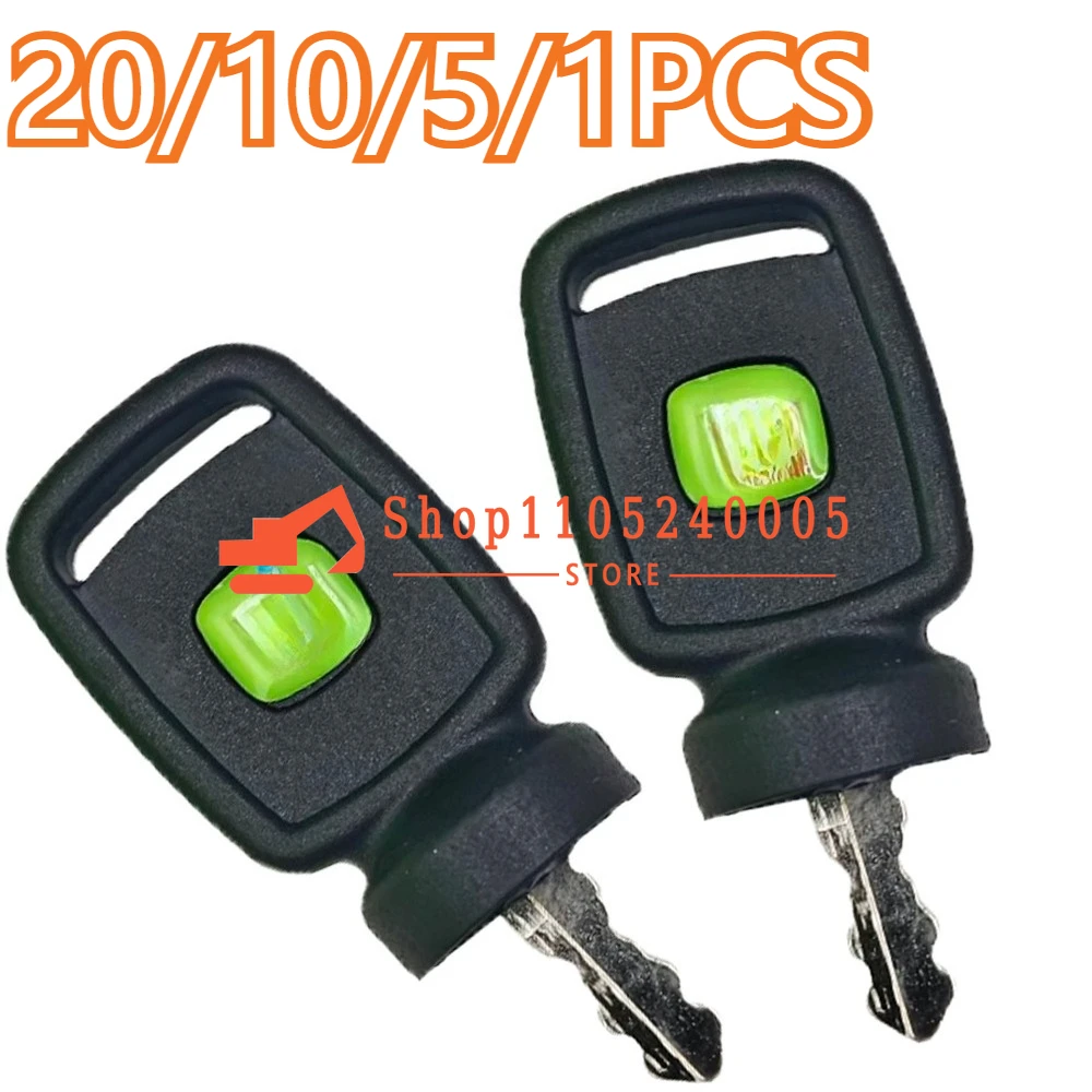 20/10/5/1PCS Excavator Key for 50 60 70 80 90 150 210 215 230 Ignition Key Excavator Parts Key