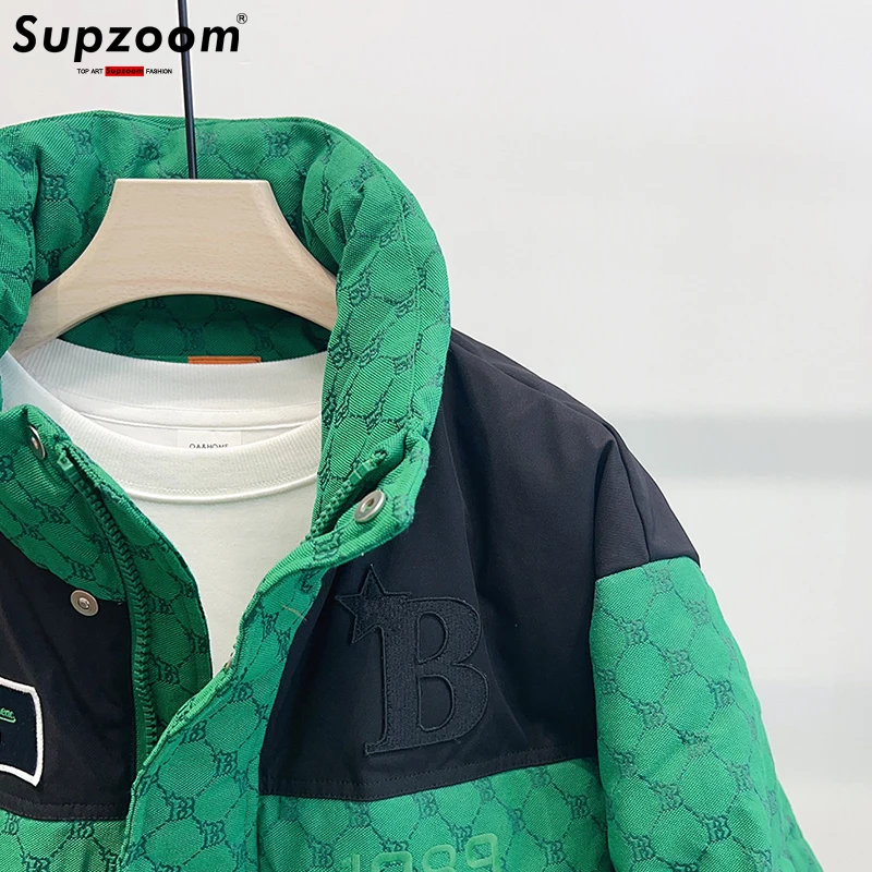 Supzoom 2022 Nieuwe Collectie Top Mode Herfst En Winter Grote Patchwork Borduren Letters Warme Jas Casual Donsjack Mannen