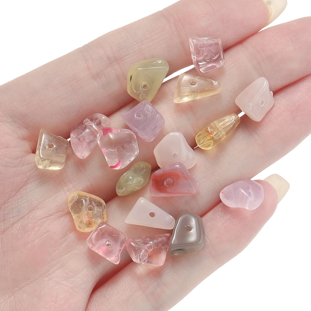 10g 6~11mm Acrylic Rock Beads Spacer Bead for DIY Earrings Charm Crafts Jewelry Making Findings Accessories