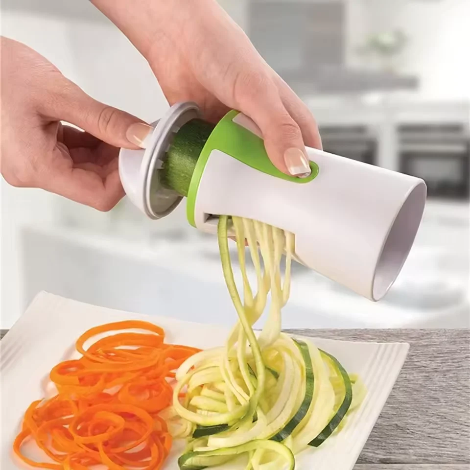 3IN1 Handheld Vegetable Spiralizer Slicer Veggie Carrot Spiral Slicer Cutter Zucchini Pasta Noodle Spaghetti Maker Kitchen Tools