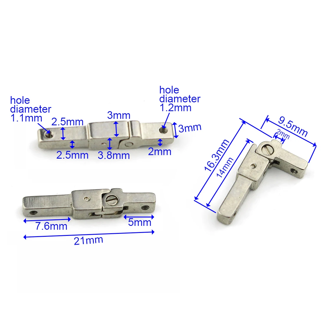 10pairs 3mm width Quality Plastic Glasses Spring Hinges Spare Parts for Acetate Sunglasses Eyeglasses Eyewerar Frames 9126