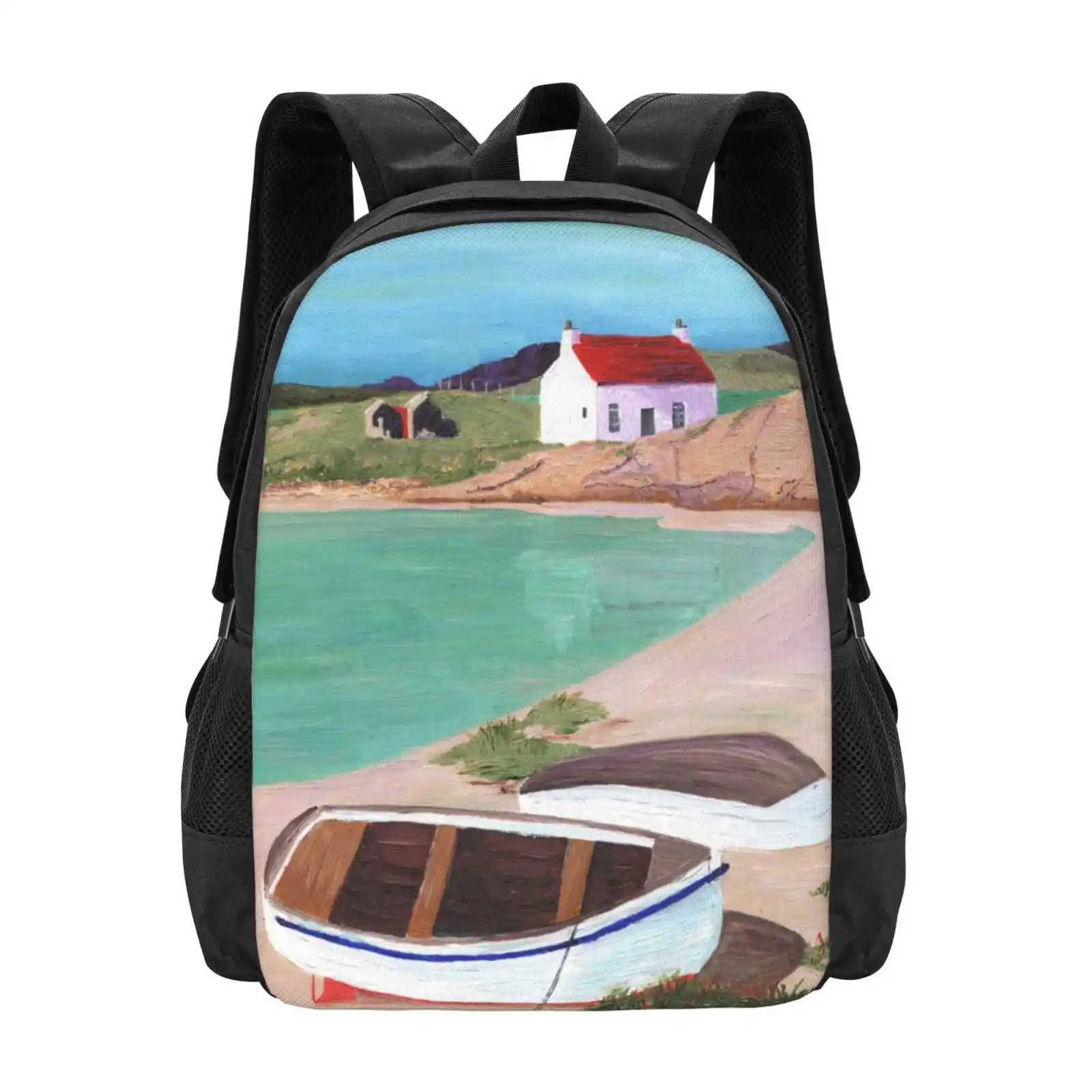 Hebridean Bay 2 Bag Backpack For Men Women Girls Teenage Scotland Scottish Islands Scottish Coast Hebrides Hebridean Bay Beach