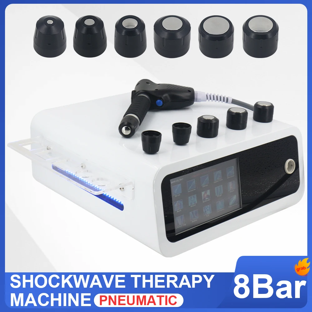 Pneumatic Shockwave Therapy Machine For ED Treatment Pain Relief 8Bar Professional Shock Wave Body Relaxation Massager 2025 New