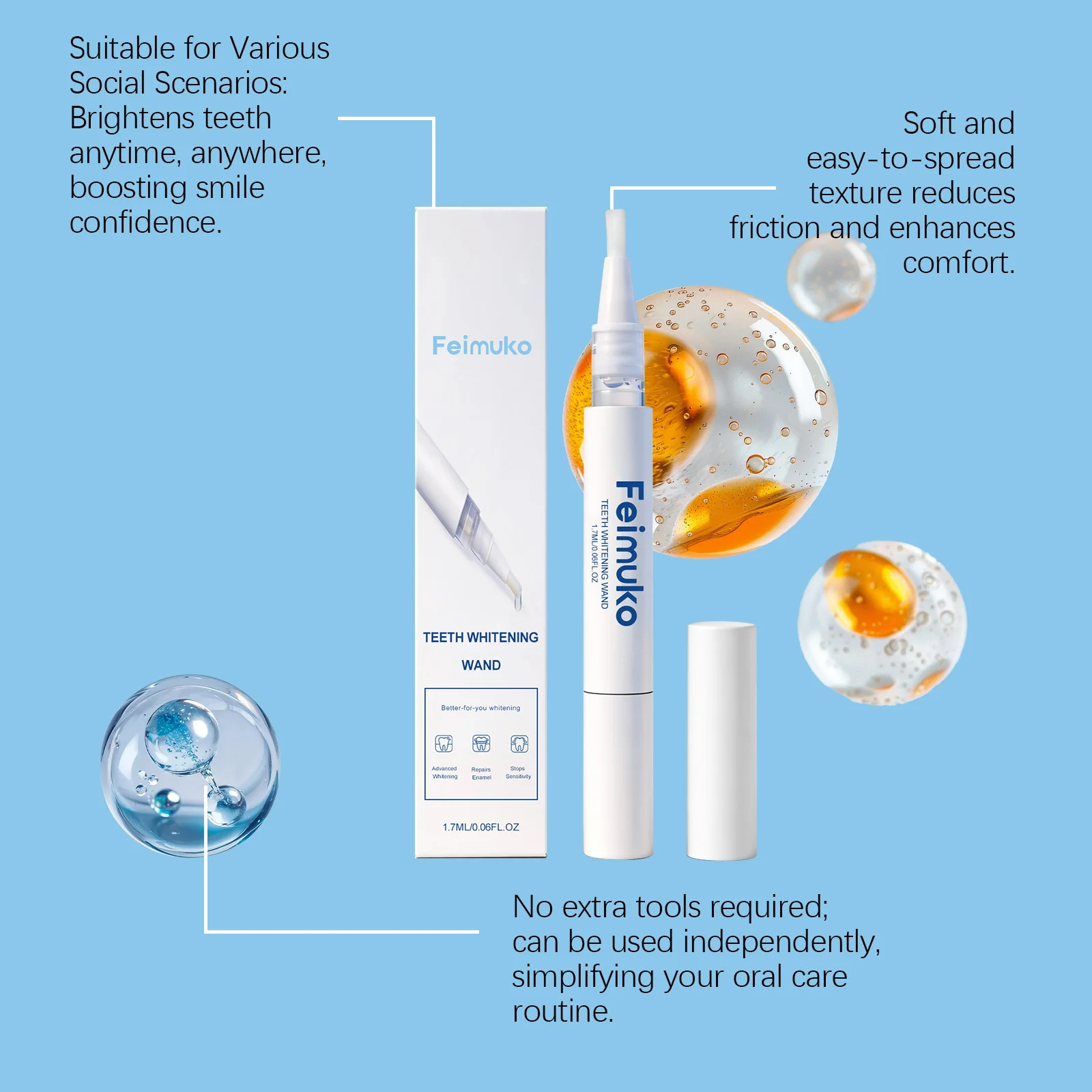 Teeth Stain Removal Gel Pen Instant Whitening Restoring Tooth Color Tooth Surface Brightening Deep Cleansing Bleaching Teeth Pen