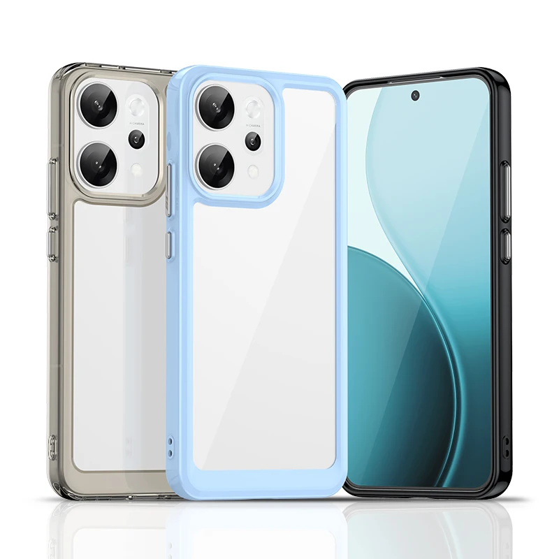 For OPPO Reno 14 Case Oppo Reno 14 Pro Cover Reno14 Pro Transparent Colorful TPU Case Protective Cover Clear Fundas Coque Capa