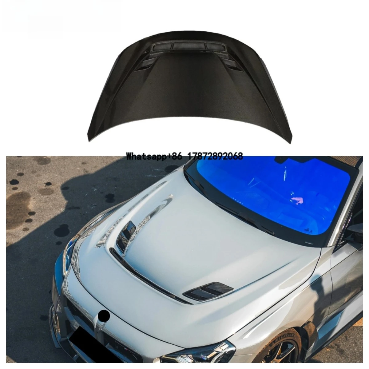 

N Style Dry Carbon Fiber Engine Hood Cover for G87 M2/2 Series G42 2023+ Upgrade Replacement Carbon Fiber Hood With Vents
