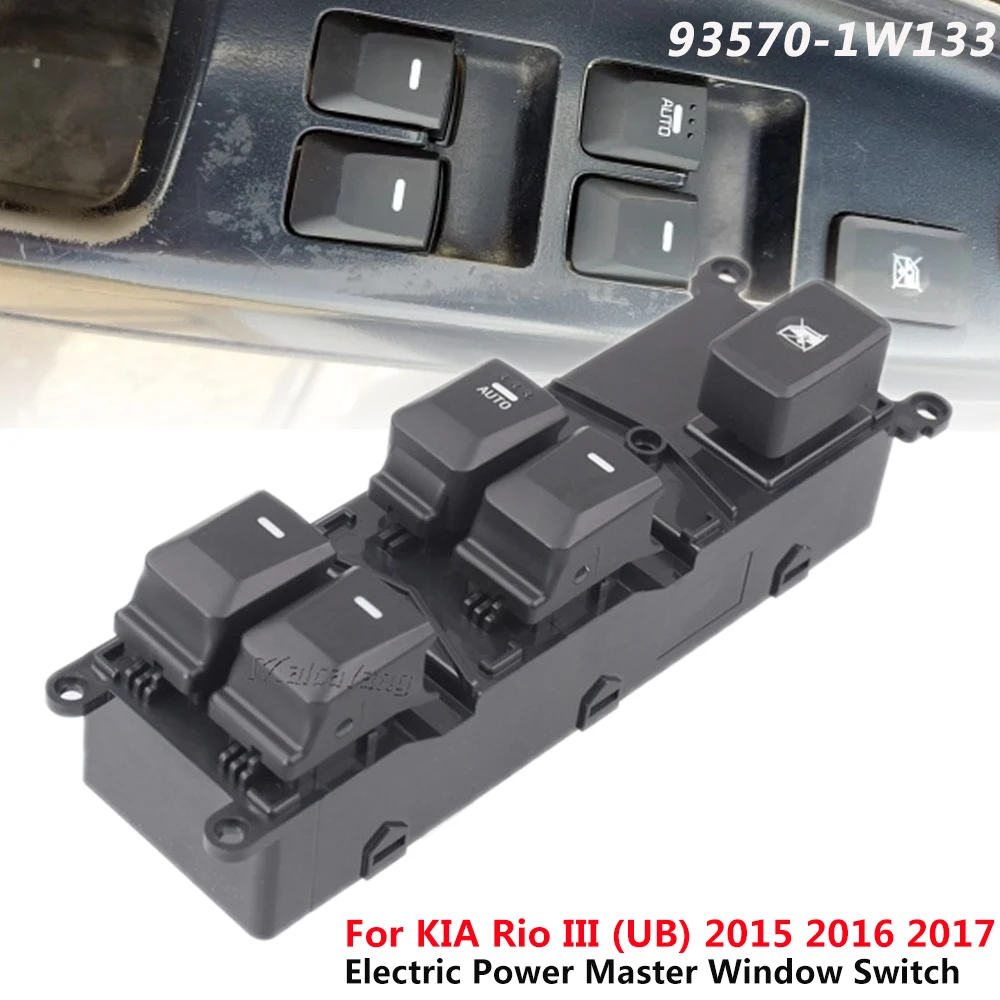 Car Accessories 93570-1W133 for KIA Rio III (UB) 2015 2016 2017 Electric Power Master Window Switch Lifter Control Button Parts