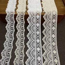 15 Yards 2.8CM 4.8CM Heart Embroidery Hollow Lace Off White/Beige Ribbon Hair Bows DIY Crafts Handmade Accessories