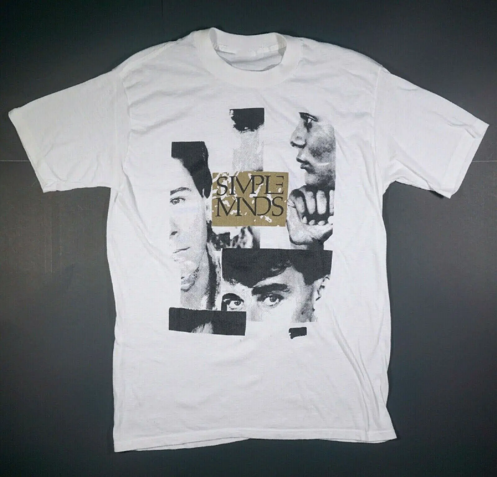 Simple Minds Retro World Tour Vintage Men T-shirt Unisex White All Sizes FF2251