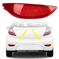 Reflector de parachoques trasero izquierdo o derecho, advertencia roja, impermeable, reemplazo resistente a los golpes para Hyundai Accent LE SE