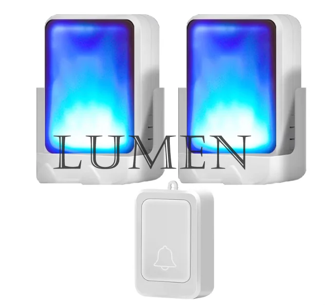 7 Colors Light Flash Music Doorbell Wireless Door bell Suitable For The Deaf/Hard Of Hearing M usic Can Be Changed