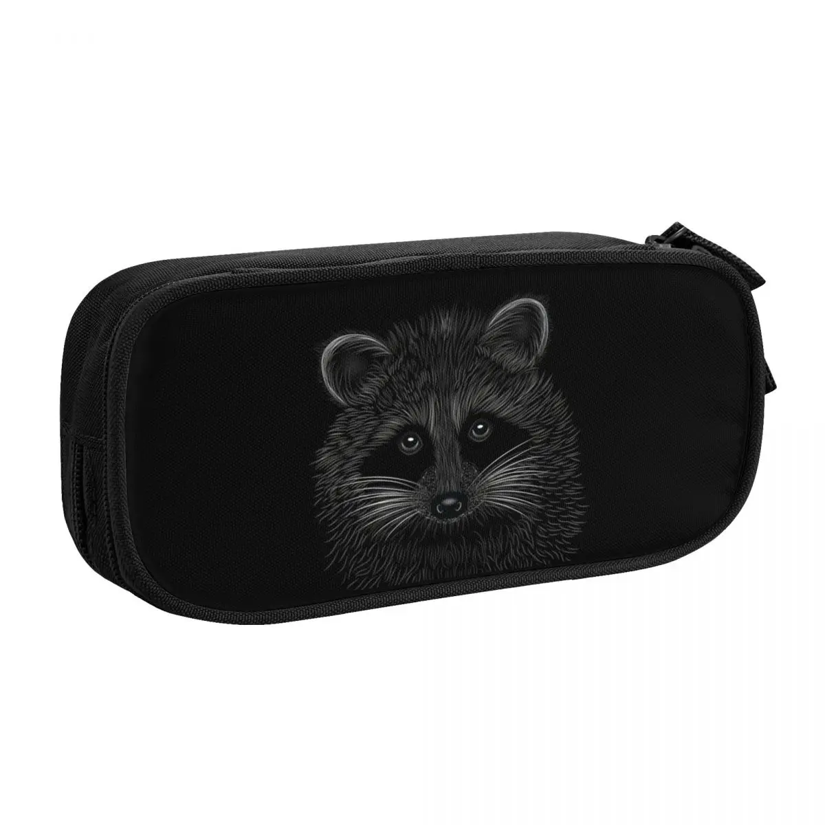 Custom Kawaii Cute Trash Panda Raccoon Pencil Case for Boy Girl Large Storage Animal Racoon Pencil Box School Accessories