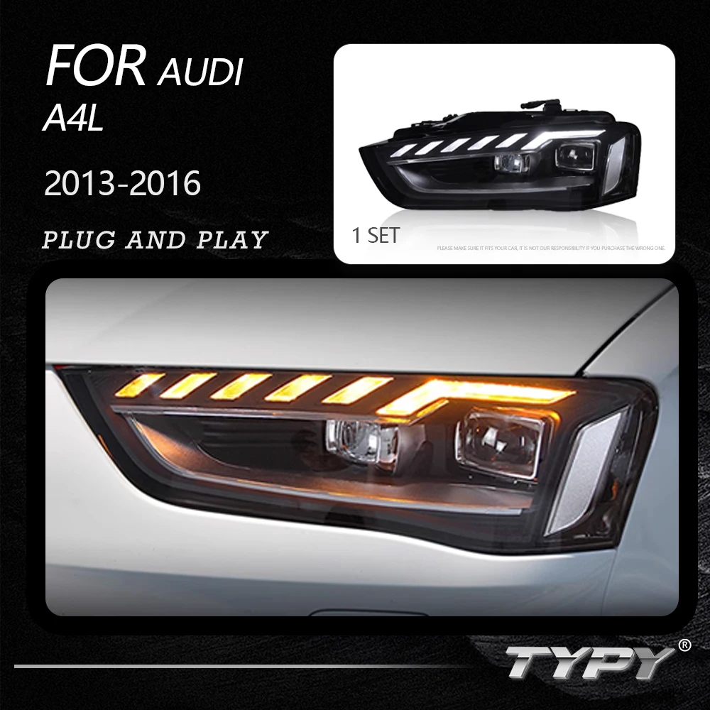 

TYPY Dynamic Signal Head Lamp Automotive Accessories Upgrade Modified New LED For Audi A4L 2013-2016 Headlights