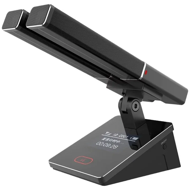 High-quality UHF conference wireless dual-bar microphone desktop touch microphone