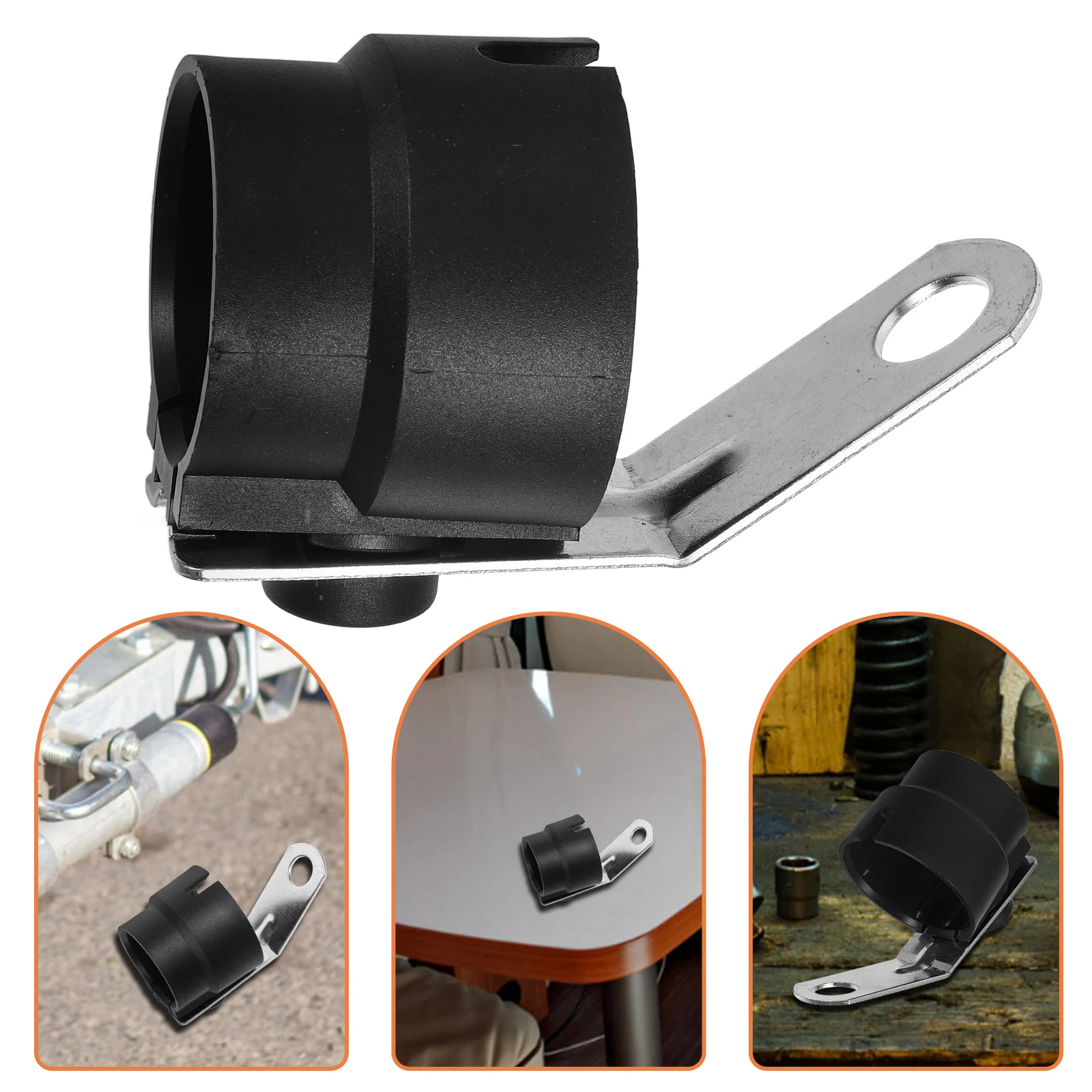 

Trailer Plug Mount Holder 7 Pin Iron Bracket Heavy Duty for Trailer Connector Towing Bar Rv Accessories Towing Bar Holder