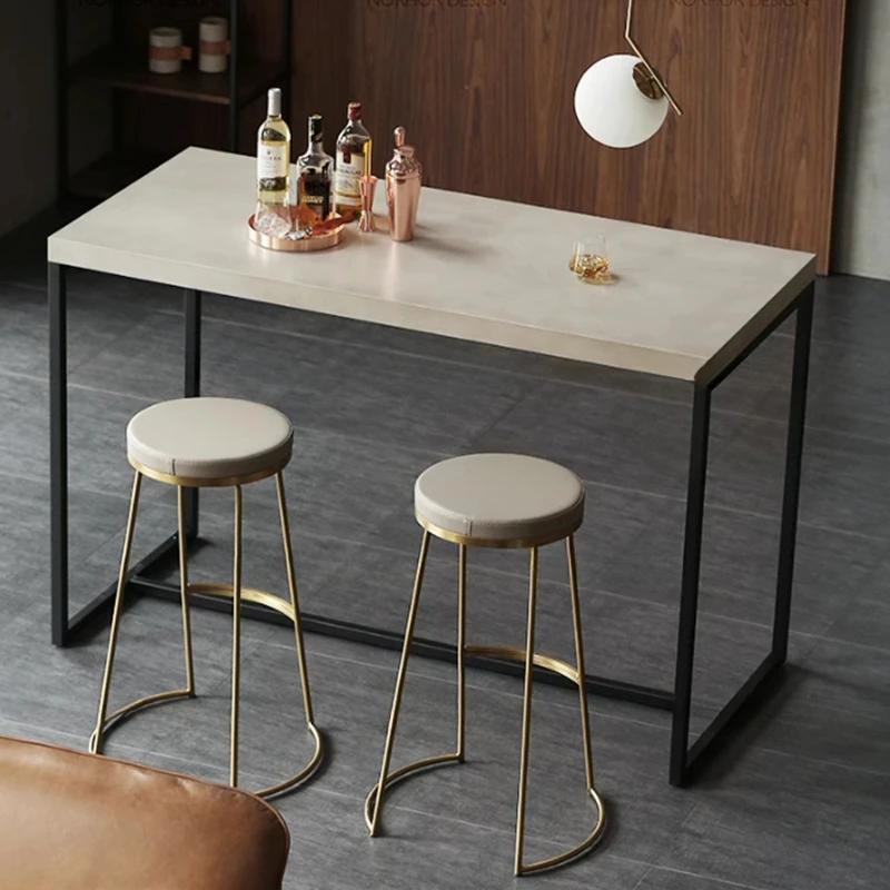 Nordic Chair Metal Creativity Home High Feet Dining  Bar Stool Barhocker Soft Case Minimalistic Nordic Bar Furniture Gold