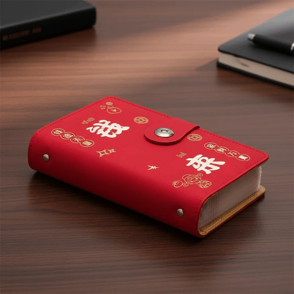 With Password Lock Saving Money Binder Wallet Storage Handbook Planner Organizer 50/100Sheets PU Leather Budget Binder with Lock