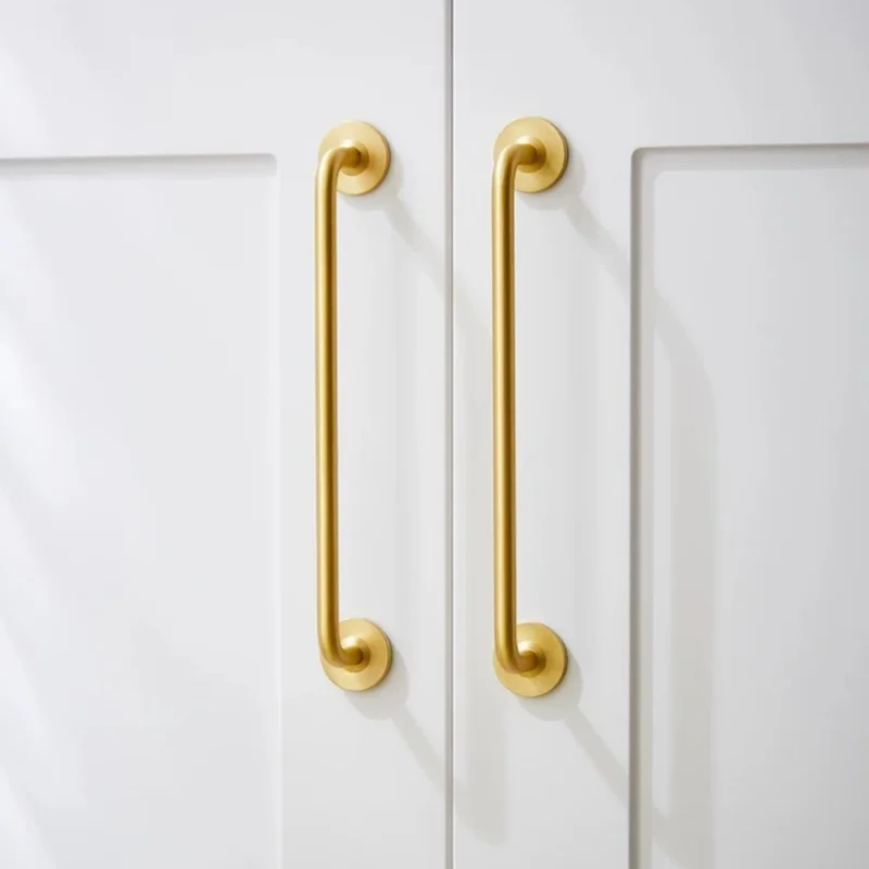 

Solid Brass Long Furniture Handles Wardrobe Closet Door Pulls Cupboard Kitchen Cabinet Storage Handles Cabinet Knobs And Handles