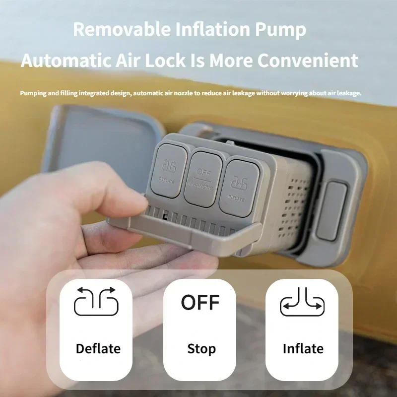 Mountainhiker 2 Person Automatic Inflation Drawing Mattress Outdoor Camping Air Pump 20cm Resilience Travel Picnic Beach Bed Mat view 5