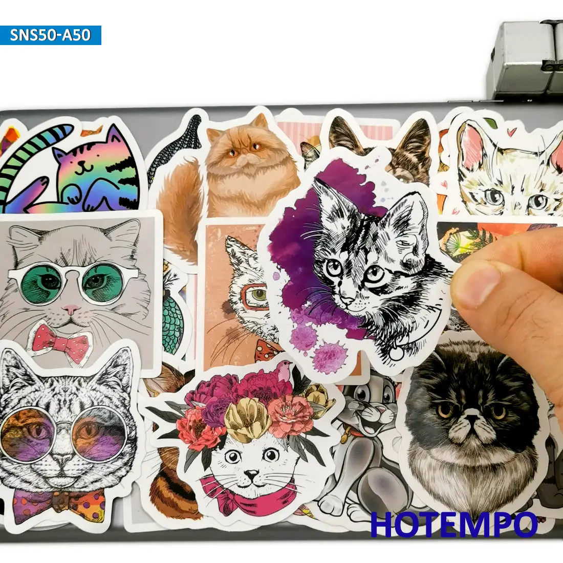 20/30/50Pieces Funny Animals Cartoon Graffiti Cute Cat Stickers for Phone Scrapbook Journal Luggage Car Bike Laptop Sticker Toys