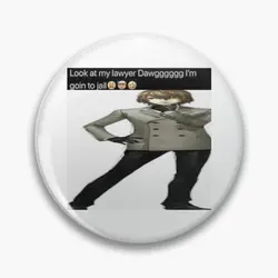 Look At My Lawyer Goro Akechi  Soft Button Pin Jewelry Decor Metal Badge Women Gift Brooch Funny Clothes Hat Cartoon Lapel Pin