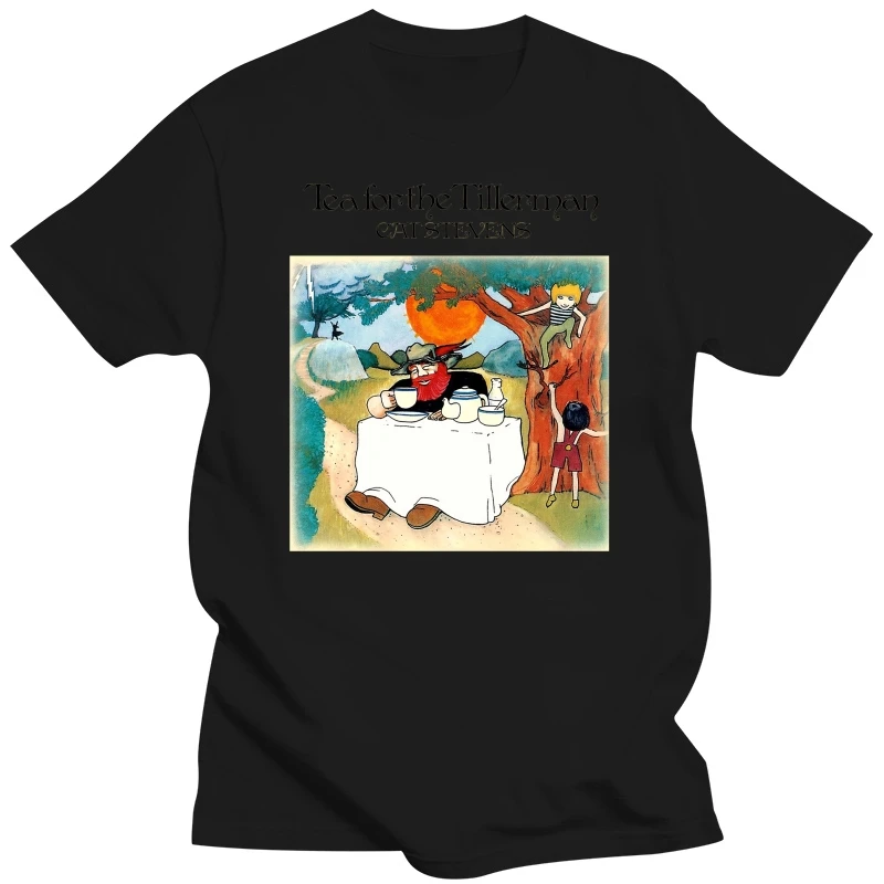 tshirt men Cat Stevens Tea for Tillerman Music Legend   Men White size 100% Cotton personality T-shirt