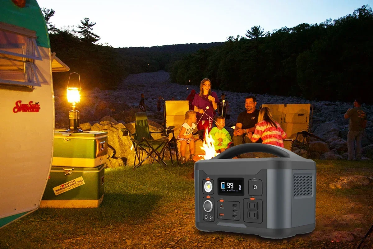 Portable Power Station 600W AC 110/220V Li-ion Battery Bank Emergency Backup Camping Fishing Solar Generator