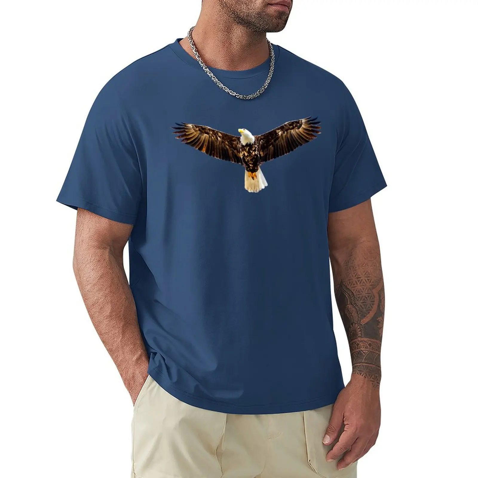 Soaring Bald Eagle T-shirt Blouse vintage mens white t shirts