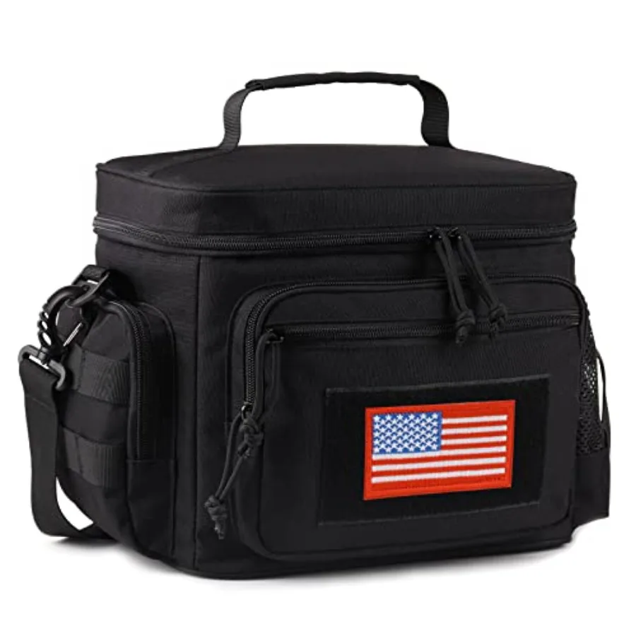 Lonchera Táctica para Hombre, Bolsa de Almuerzo con Sistema MOLLE, Aislada y a Prueba de Fugas, para Mujeres Adultas, con Correa de Hombro Ajustable