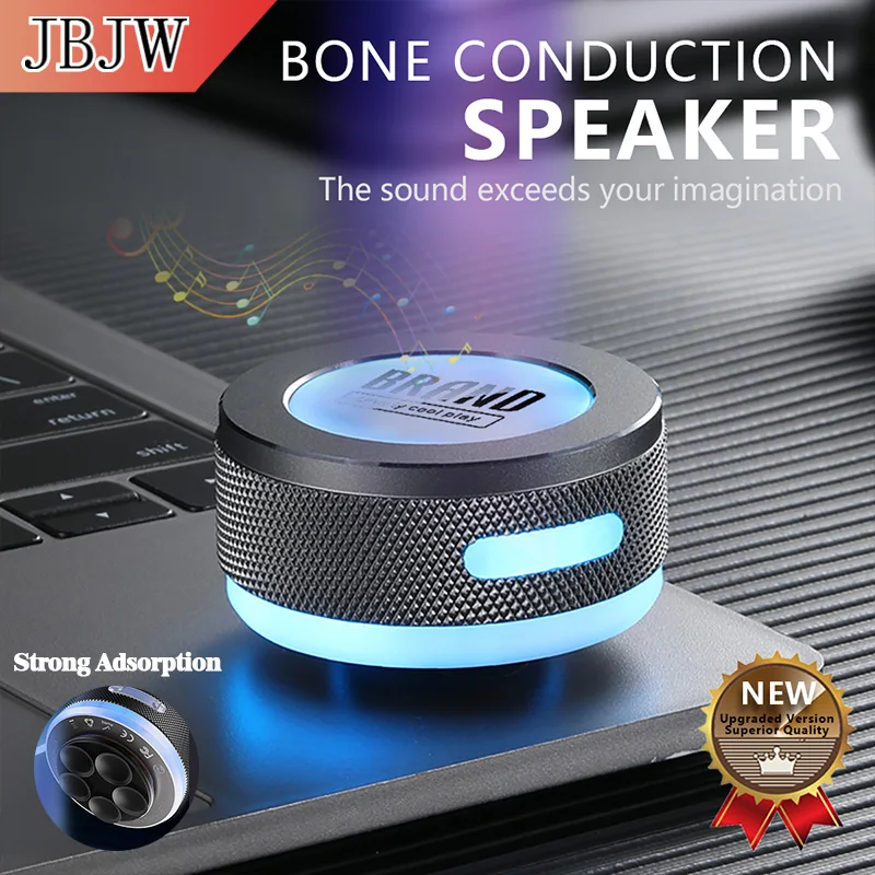 

JBJW Adsorption Type Bluetooth Speaker Bone Conduction Suction Cups LED Breathing Light TWS Surround Stereo Waterproof Subwoofer