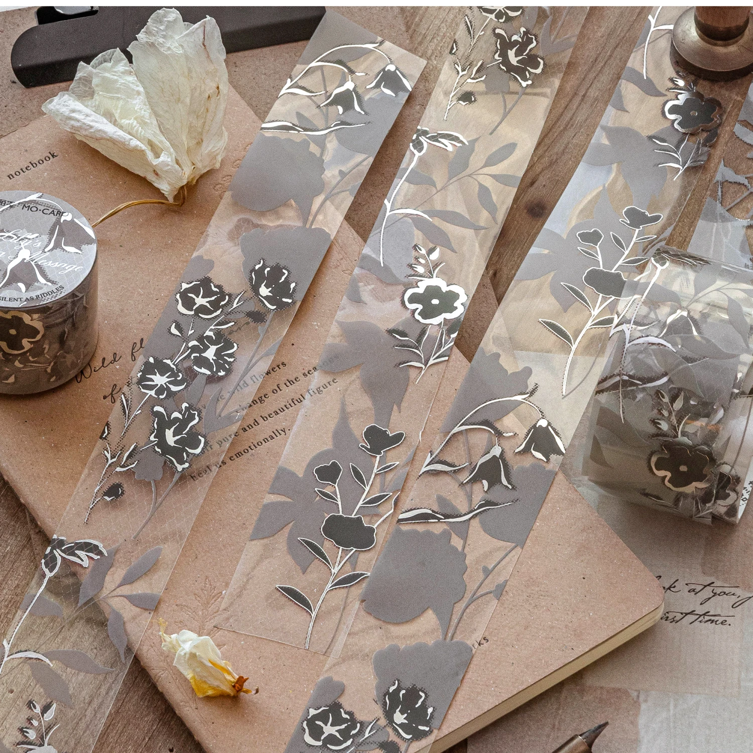 30mm * 2m Light Retro Ins Art Pattern Laser Silver Tape DIY Diary Scrapbook Journal Supplies Aesthetics Masking Tape