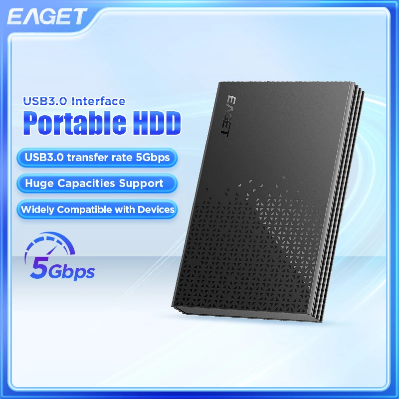 Eaget G30 Portable External Hard Disk Drive 250G 320G 1TB External HDD 5Gbps SATA PHDD for MacBook Dell Laptop PS4 PS5