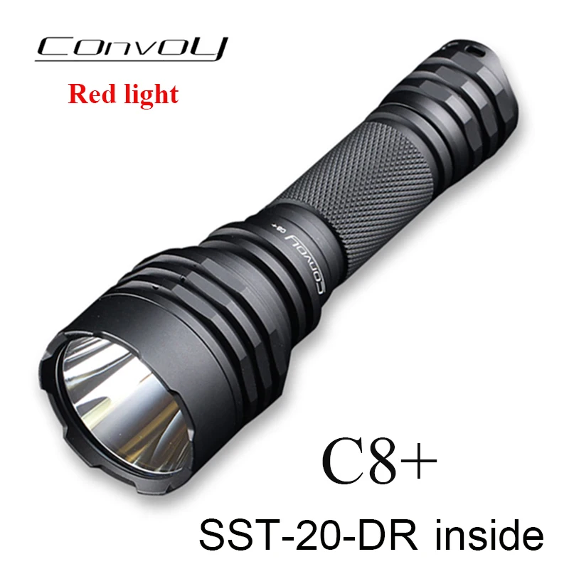 

Red Light Convoy C8 Plus KR CSLNM1.23 SST-20-DR Flashlight Linterna Led 18650 Flash Torch Portable Latarka Hunting Camping Lamp