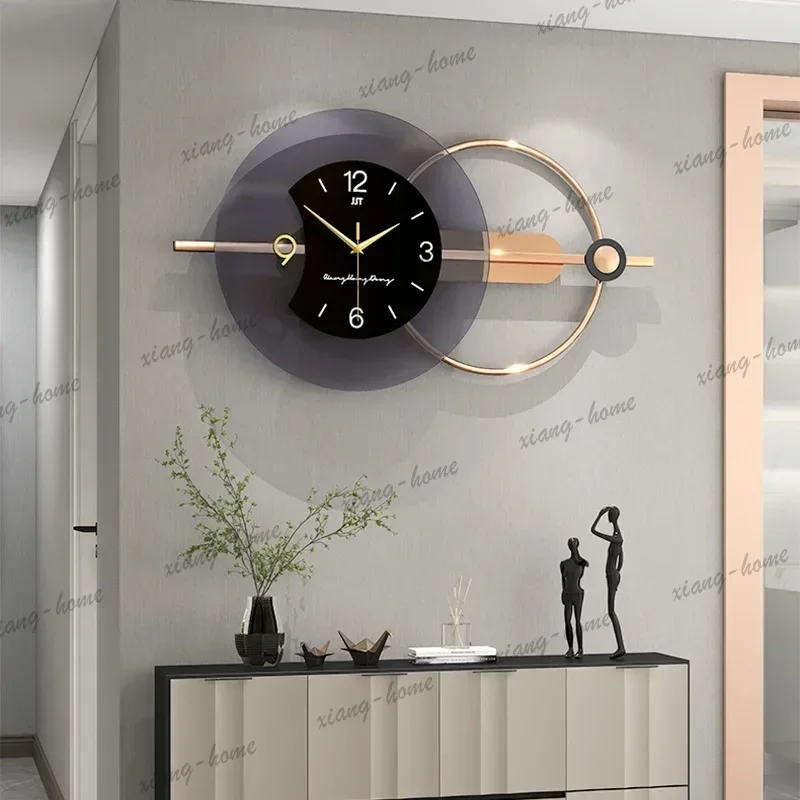 LJY Office Luxury Wall Clock Large Zones Classroom Decoration Wall Clock Gaming Nordic Mecanismo Reloj Pared Furniture Home