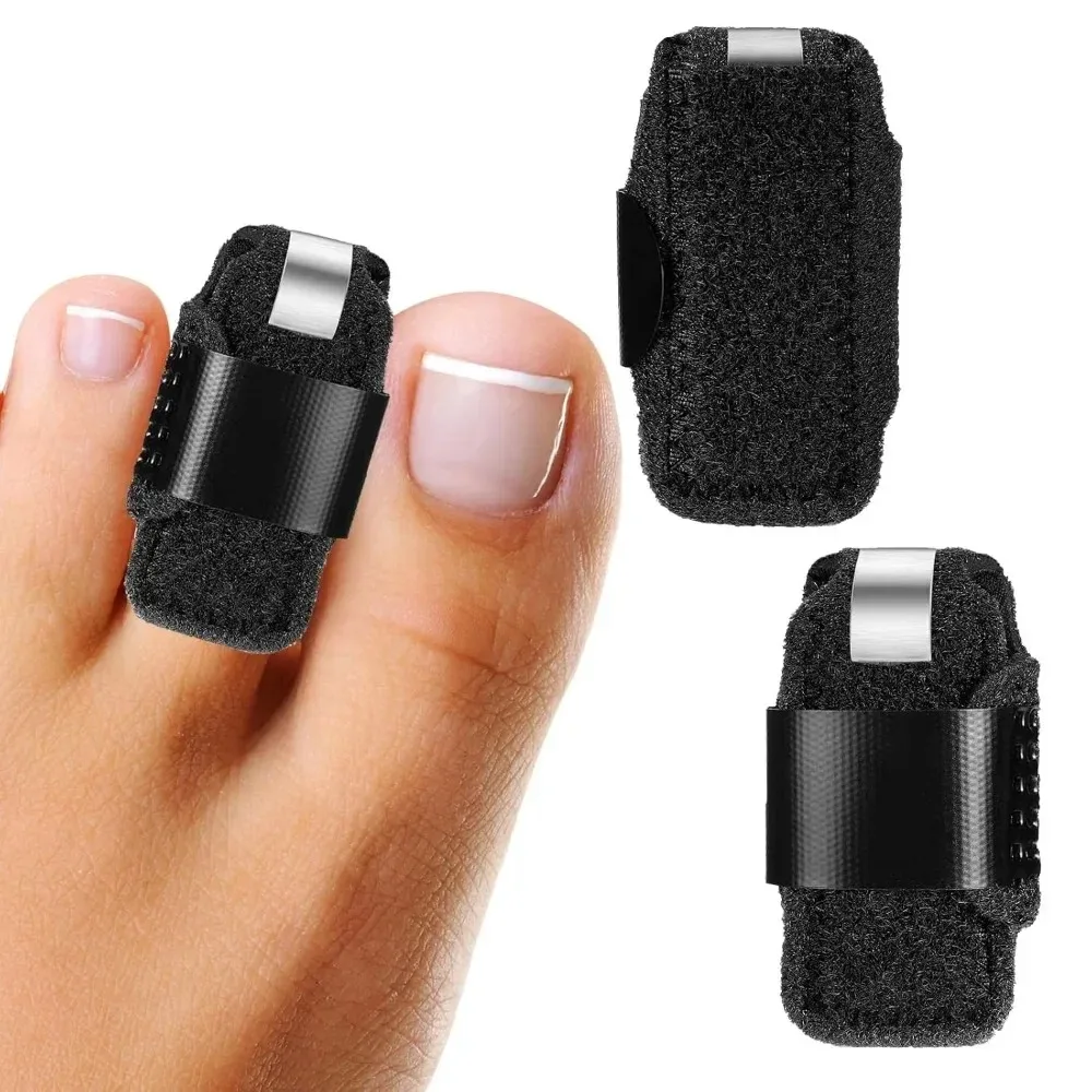 Left Right 2Pcs Toe Splint Straightener Hammer Separator Corrector Crooked Fingers Claw Stabilizer Corrector Pain Relief