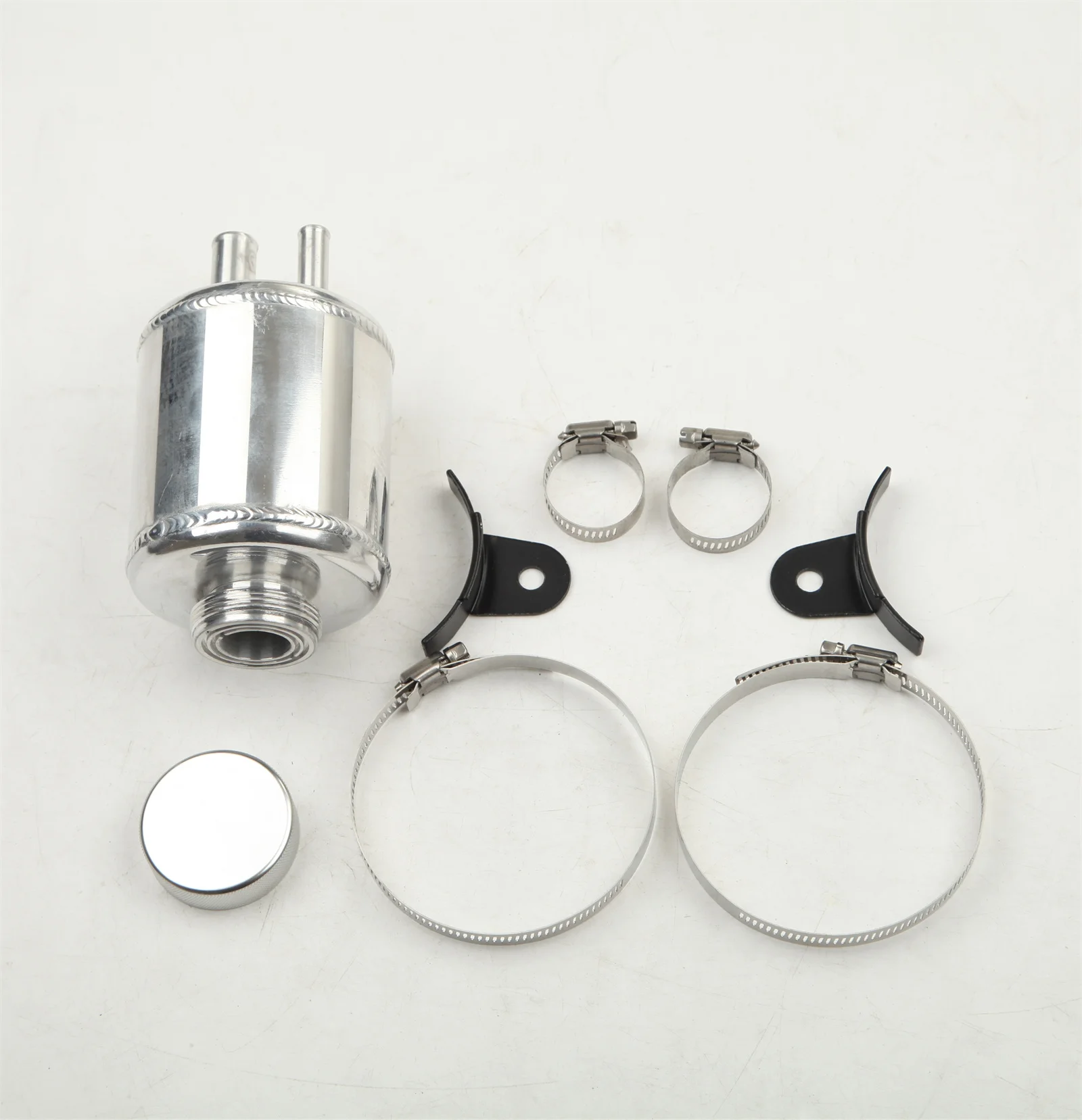 

Универсальный алюминиевый гоночный бак рулевого управления с серебряной крышкой