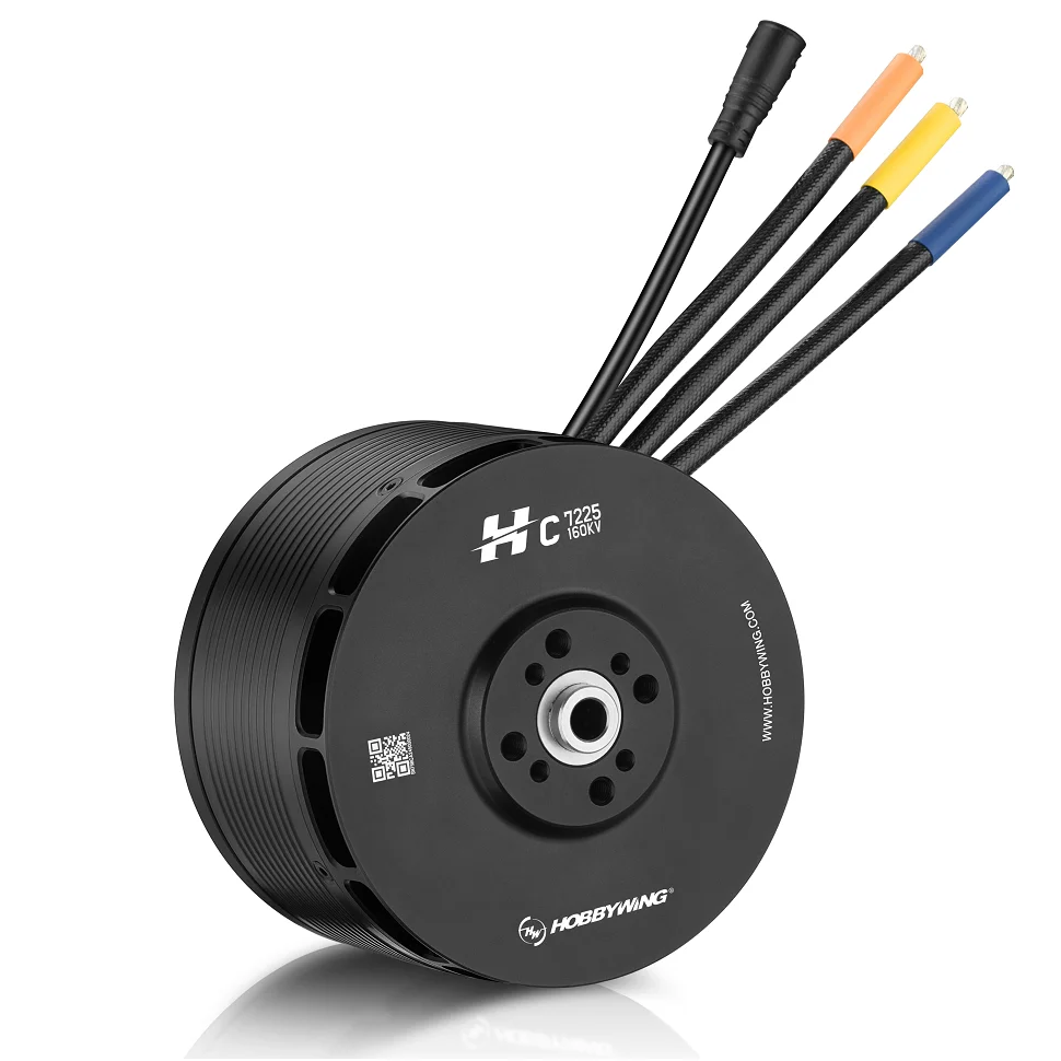 High Power 12S 160/190KV C7225 Fixed-Wing Cruise Motor, IPX5 Tail Thruster for VTOL UAV, Premium Reliable Design T7225